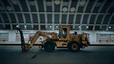 夜晚蓝色 橙色氛围